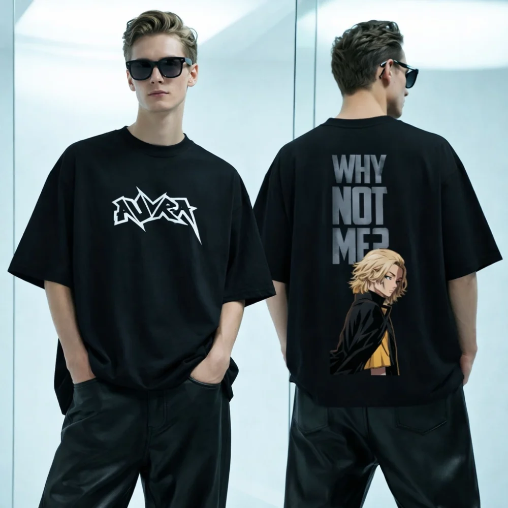 Printed Cotton Half Sleeve T-Shirt Combo Pack Why Not Me| Men's Special Collection| Collarless T-shirt| Both Side Printable|
