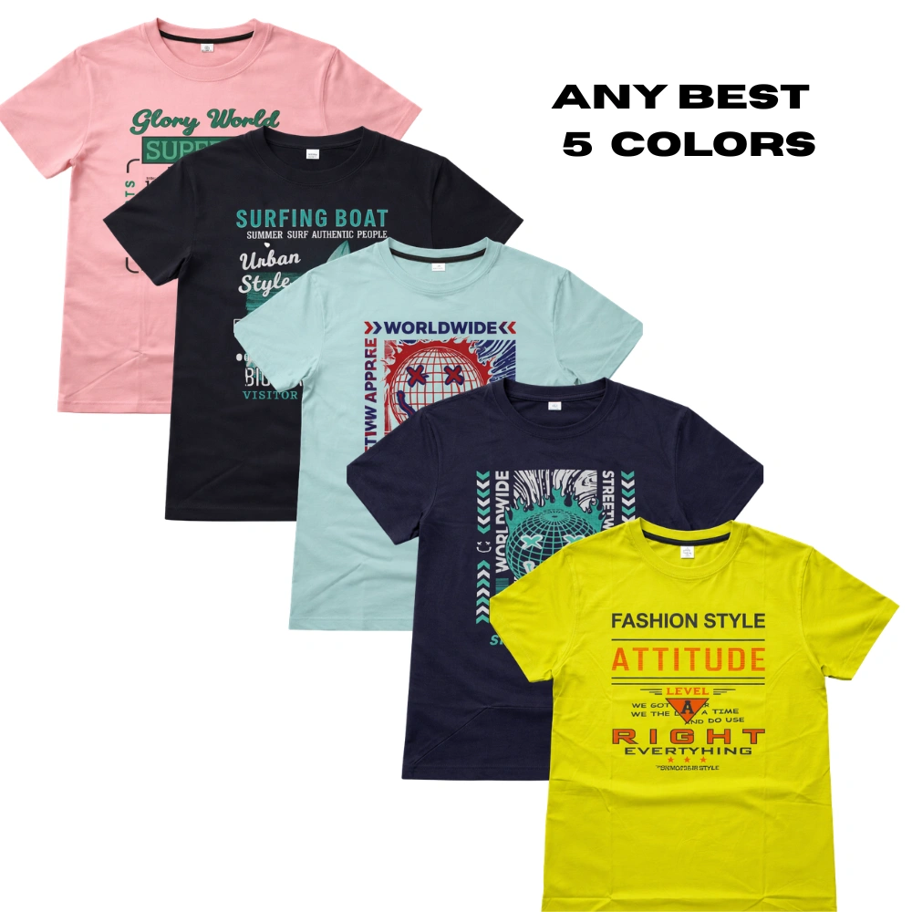 Grand Launch: Mens Stylish T-Shirts - Any 5 Colour!