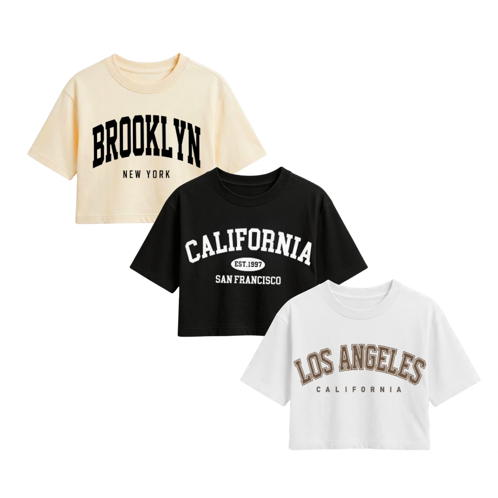 Women Cotton Printed Croptop Brooklyn | Combo pack of 3 Croptop as set| Regular wear & Party wear | Launch Offer