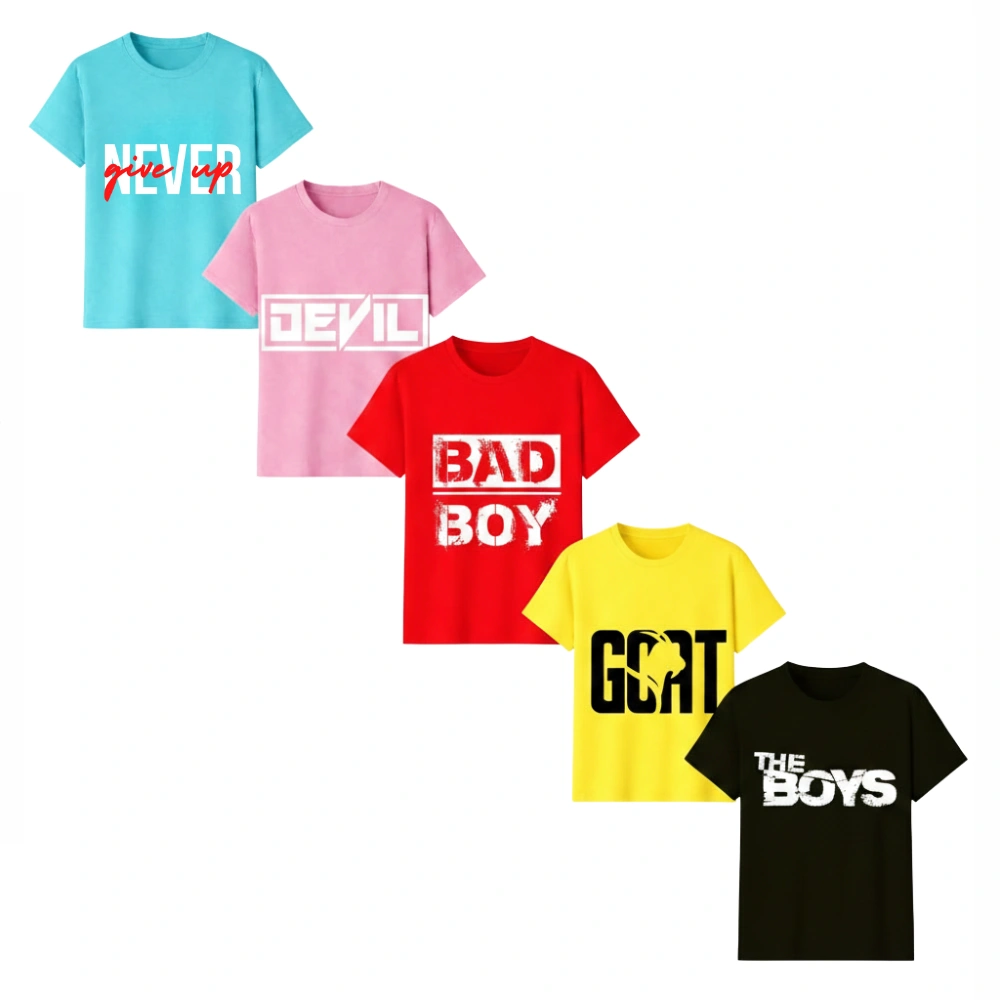Kids Printed Cotton T-Shirt Combo Pack The Boys | 5 Pack set | Dailywear & Casual wear Collection